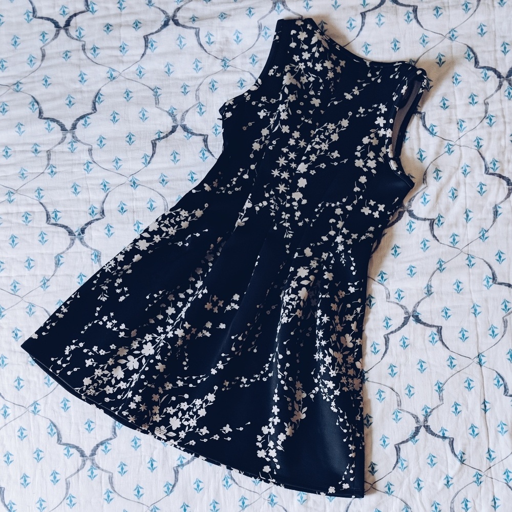 Ann Taylor Black Foral Dress